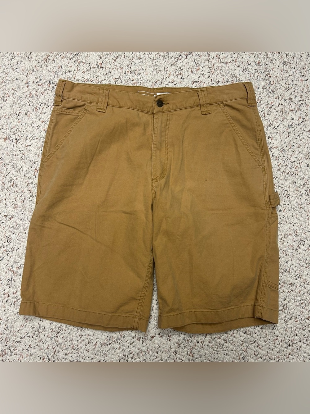 Carhartt Rugged Flex Rigby Relaxed Fit Canvas Shorts 36x11 103652-918 Brown Tan